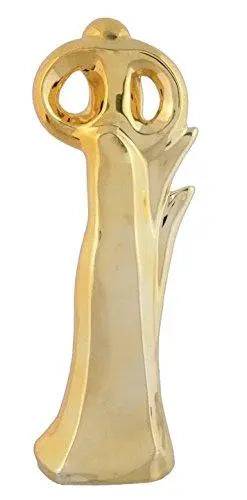 JaipurCrafts Loving Couple Showpiece - 25.4 cm (Stoneware, Silver, Gold)