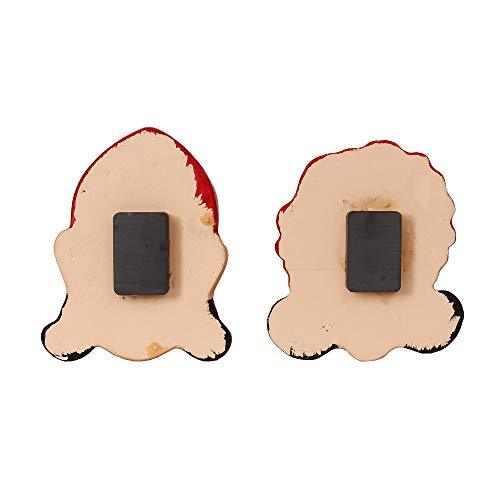 JaipurCrafts Premium Handmade Royal Rajasthani Desi Couple Designer Fridge Magnet- 3 Inch (Multi Color) Pack of 2