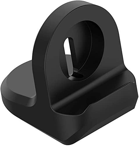 Zitel Charger Stand for Samsung Watch 4, Watch 3, Active 2, Silicone Charging Stand - Black