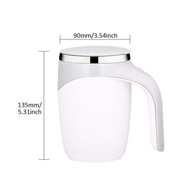 MagStir: Self-Stirring Magnetic Coffee Mug with Lid for Coffee, Milk, Protein Shakes & Hot/Cold Beverages