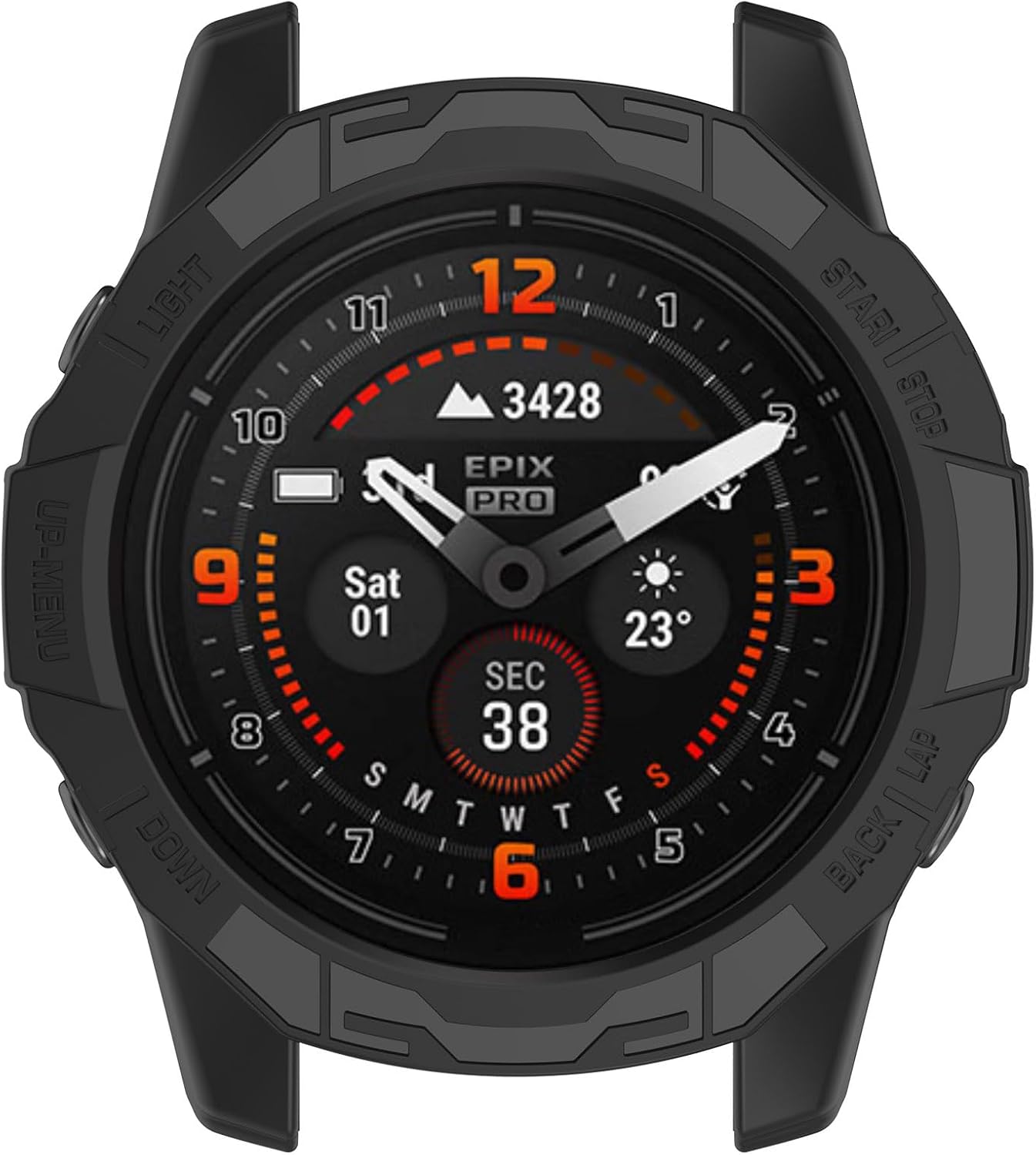 Zitel Case for Garmin Epix Pro 47mm, Fenix 7 Pro, Fenix 7 Bumper Cover - Black