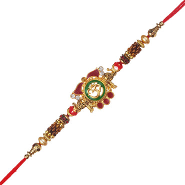 JaipurCrafts Premium Combo Of 1 Rakhi Set For Bhaiya And Bhabhi. Rakhi For Bhaiya Bhabhi, Lumba Rakhi For Bhabhi Rakshabandhan Gift