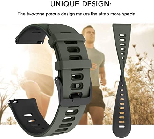 Zitel Band for Garmin Forerunner 245/Music, 645/Music, 165, 55, 158, Vivoactive 5/3, Venu Sq/Venu 2 Plus, 20mm Straps