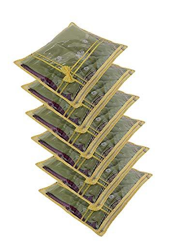JaipurCrafts 6 Pcs Non Woven Fabric Saree Cover, 1 Saree, Gift Set, Gold