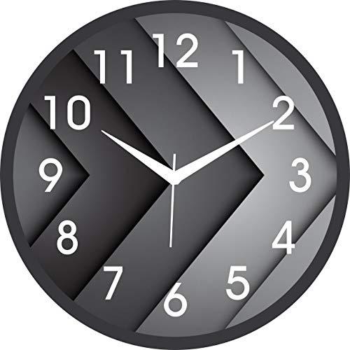 JaipurCrafts Plastic Wall Clock (Black, 2 X 12 X 12 Inch)