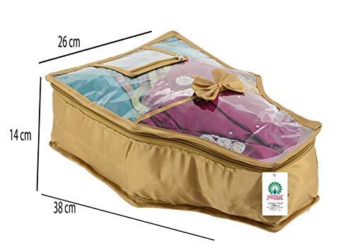 JaipurCrafts 1 Piece Satin Blouse Cover with Pocket, Golden (38 cm x 26 cm x 14 cm)