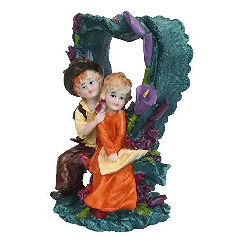 Webelkart Resin Cute Romantic Valentine Love Couple Showpiece, 22 CM, Multicolour, 1 Piece