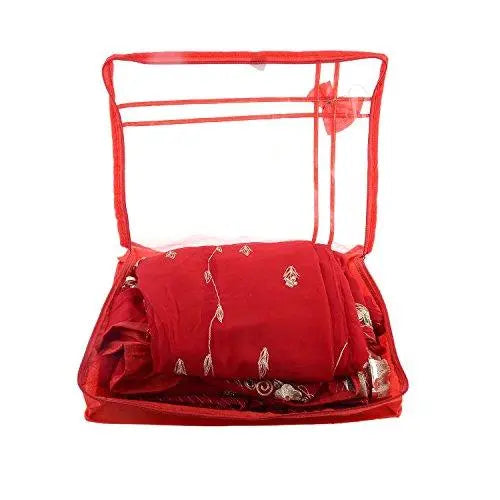 JaipurCrafts Saree Cover 12 Pcs Combo in Non Wooven Material (Red)