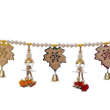 Webelkart Premium Om Handmade Door Toran for Door Home Decoration and Diwali Decoration (Multicolored)- 34 Inch