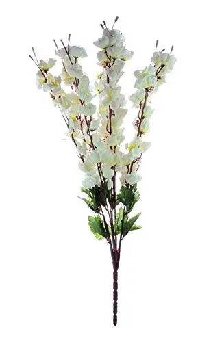 JaipurCrafts WebelKart Artificial Peach Blossom Flower Bunch (9 Stems, 55 cm)