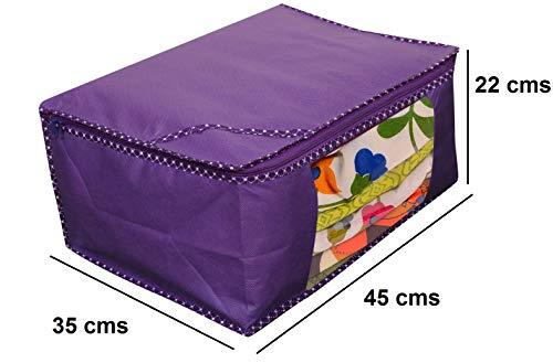 JaipurCrafts 12 Pieces Non Woven Saree Cover Set, Blue (45 x 35 x 21 cm)