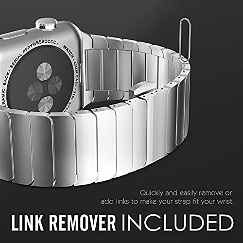 Zitel Metal Bands for Apple Watch Straps Ultra 2 / Ultra 49mm 46mm 45mm 44mm, Series 10 9 8 7 6 5 4 3 2 1 SE - Silver
