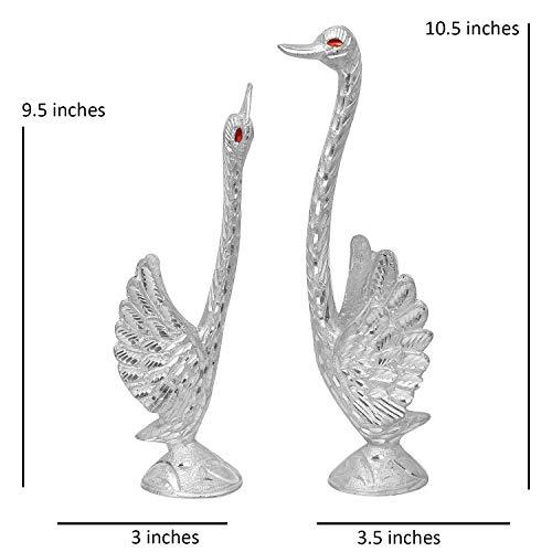 JaipurCrafts Pair of Kissing Duck Showpiece (10.50 in Feathers)