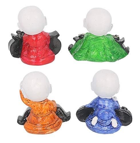 JaipurCrafts Set of 4 Cute Musical Group Child Monk Showpiece - 7.62 cm (Polyresin, Multi)- for Home Decor| Office Decor| Valentines Day Gifts | Diwali Decor| Vaastu Decor| Fengshui