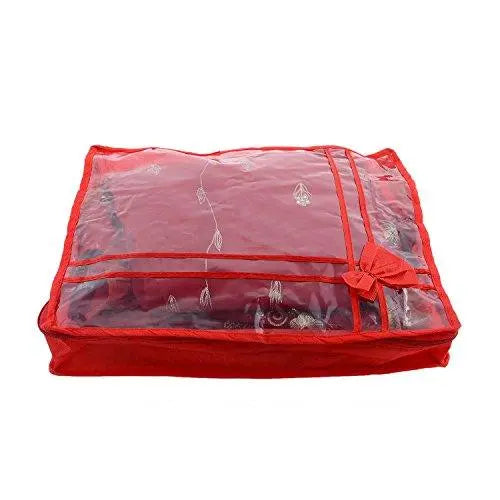 JaipurCrafts Saree Cover 12 Pcs Combo in Non Wooven Material (Red)