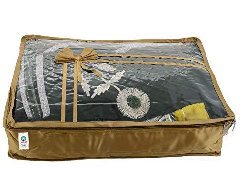 JaipurCrafts 1 Piece Satin Petticoat Cover, Golden (40 cm x 34 cm x 5 cm)