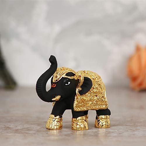 JaipurCrafts 24 Kt. Gold Plated Elephant Showpiece Figurine - of an erawat Gajantlaxmi