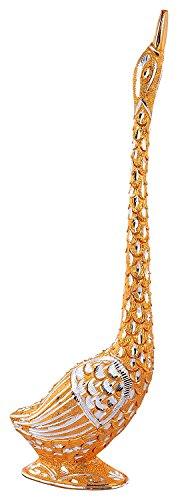 JaipurCrafts Aluminium Pair Of Kissing Duck Showpiece, 19 IN, Golden, 1 Piece
