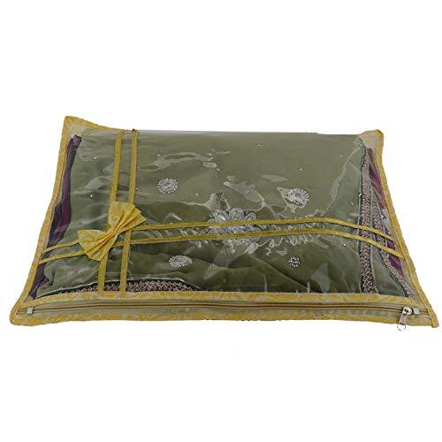 JaipurCrafts 6 Pcs Non Woven Fabric Saree Cover, 1 Saree, Gift Set, Gold