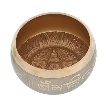 JaipurCrafts 5 inches - Singing Bowl Tibetan Buddhist Prayer Instrument With Striker Stick,OM Bell, OM Bowl, Meditation Bowl, Music Therapy