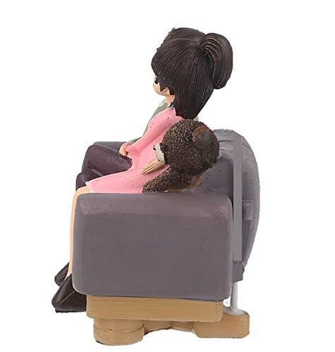 JaipurCrafts Resin Cute Romantic Valentine Love Couple Sitting On Sofa Statue, 11 CM, Multicolour, 1 Piece