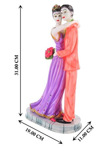 WebelKart JaipurCrafts Resin Romantic Valentine Love Couple Statue Showpiece (Multicolour)