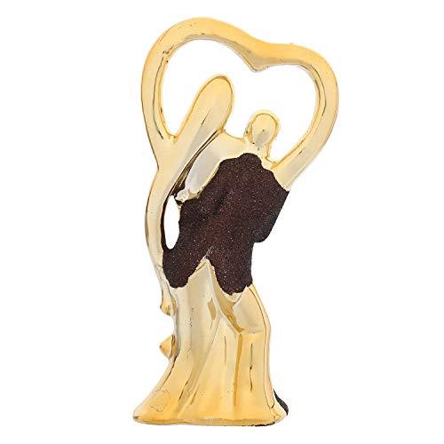 Webelkart Ceramic Cute Romantic Valentine Love Couple Sitting Statue Showpiece Gifts; 19 cm; Multicolour