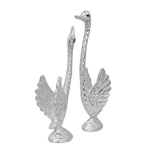 JaipurCrafts Pair of Kissing Duck Showpiece (10.50 in Feathers)