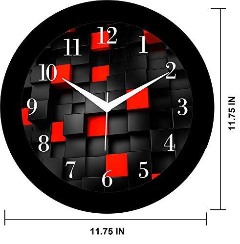 JaipurCrafts Plastic Modern Art Wall Clock (Multi_2 Inch X 12 Inch X 12 Inch)