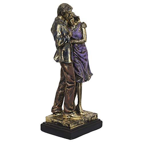 Webelkart Plastic Valentine Love Couple Statue 14 Inches Multicolour, 1 Piece