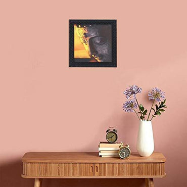 JaipurCrafts Gautam Buddha Framed UV Digital Reprint Painting (Wood, Synthetic, 26 cm x 26 cm)