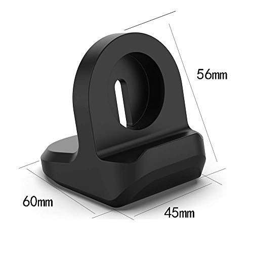 Zitel Charger Stand for Samsung Watch 4, Watch 3, Active 2, Silicone Charging Stand - Black