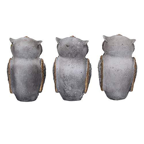 JaipurCrafts Polyresin Beautiful Owl Family Set, 3.00 IN, Multicolour, 3 Piece