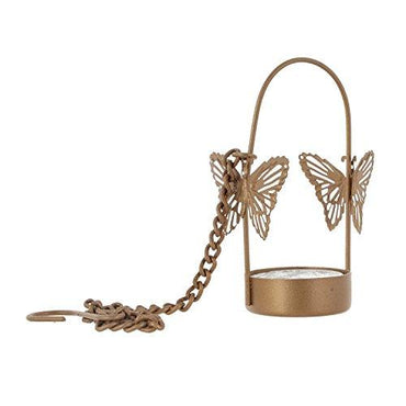 JaipurCrafts Decorative Hanging Butterfly Tealight Candle Holder| Hanging Tea Light Holder| Tealight Holder with Chain| Wall Scones| Diwali Gifts Home Decor Hanging| Sealing Lamp| Set of 4 Multicolor