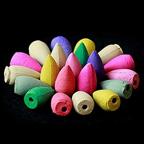 JaipurCrafts Backflow Plant Essential Oil and Fragrant Matrix Incense Cone Set (1 cm x 1 cm x 3)- Pack of 30