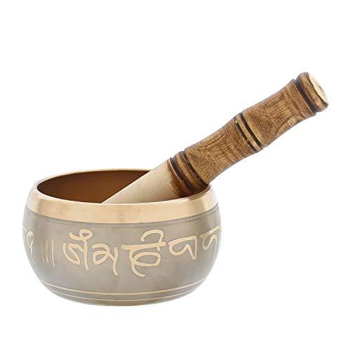 JaipurCrafts 5 inches - Singing Bowl Tibetan Buddhist Prayer Instrument With Striker Stick,OM Bell, OM Bowl, Meditation Bowl, Music Therapy