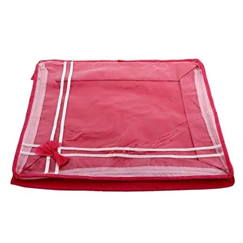 JaipurCrafts Saree Cover 12 Pcs Combo in Non Wooven Material (Red)