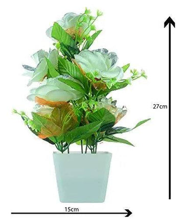 JaipurCrafts Premium Forever Collection Artificial Flowers with Pot