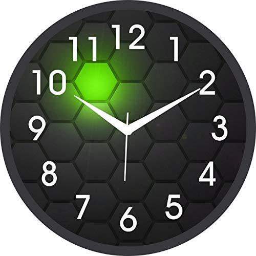 JaipurCrafts Plastic Wall Clock (Black , 2 X 12 X 12 Inch)