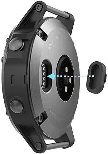Zitel Charger Port Protector for Garmin Fenix 5/5S/5X Plus, 6/6S/6X Pro, Forerunner 945/935/245/45/45S, Vivoactive 3/4, Venu Sq Music/2/2S/4S 10-Pack