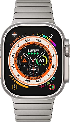 Zitel Metal Bands for Apple Watch Straps Ultra 2 / Ultra 49mm 46mm 45mm 44mm, Series 10 9 8 7 6 5 4 3 2 1 SE - Titanium