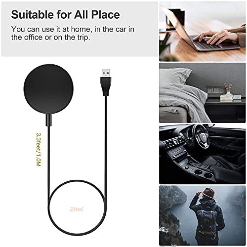 Zitel Charger for Samsung Galaxy Watch 4 / Watch 4 Classic - Replacement USB Charging Cable 100cm - Black