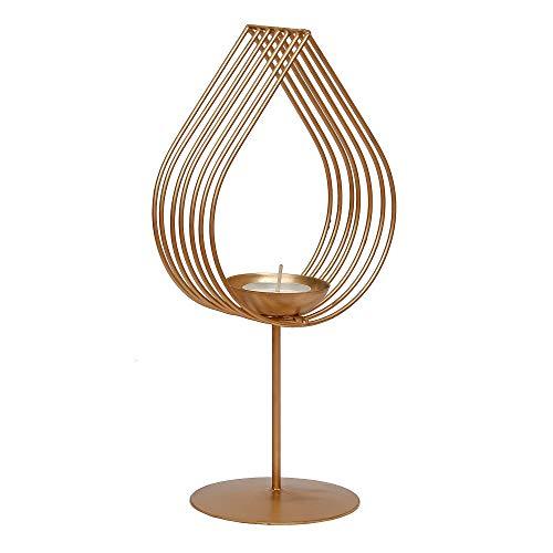 Webelkart Decorative Golden Eye Wall Sconce Candle Holder with Beautiful Glass for Home Decoration, for Home Room Bedroom Lights Decoration | Made in India Products - Free Tea Light Candles