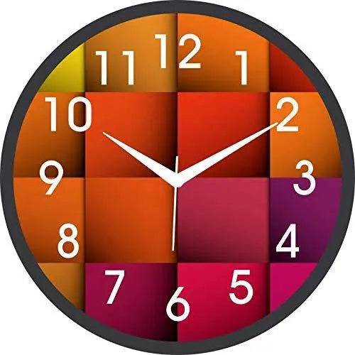 Webelkart Designer Plastic Wall Clock for Home/Living Room/Bedroom / Kitchen- 9.50 in (with Ajanta Movement)