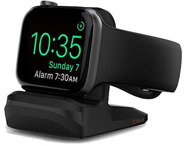Zitel Charger Stand for Apple Watch 49mm, 46mm, 45mm, 44mm, 42mm, 41mm, 40mm, 38mm, All Series Silicone Nightstand Mode