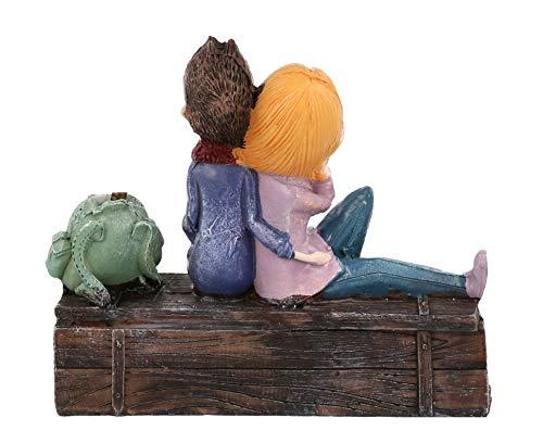 JaipurCrafts Resin Love Couple Sitting On Sofa Statue, 11 CM, Multicolour, 1 Piece