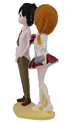 JaipurCrafts Romantic Valentine Love Resin Couple Statue (20 cm; Multicolour)