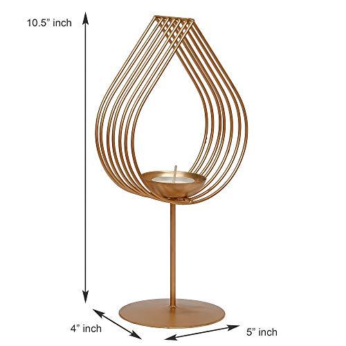 Webelkart Decorative Golden Eye Wall Sconce Candle Holder with Beautiful Glass for Home Decoration, for Home Room Bedroom Lights Decoration | Made in India Products - Free Tea Light Candles
