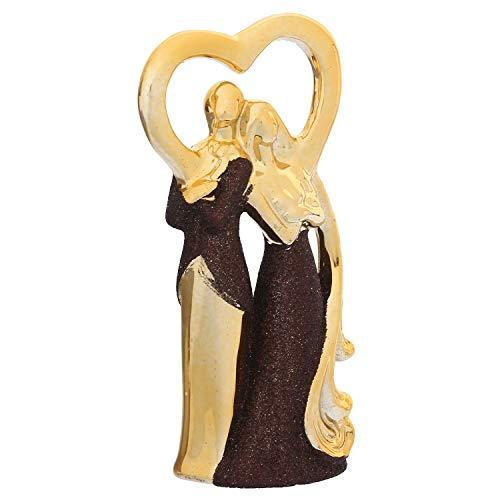 Webelkart Ceramic Cute Romantic Valentine Love Couple Sitting Statue Showpiece Gifts; 19 cm; Multicolour