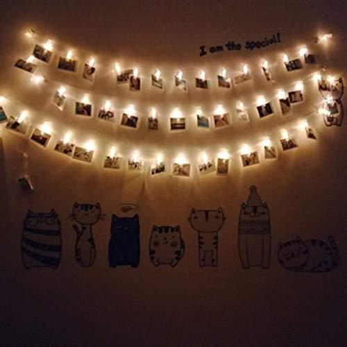 Webelkart 20 Clip Lights Indoor Outdoor Decoration Christmas Light Rope (1.50 m, Warm White)